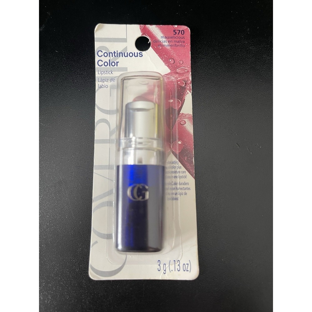 CoverGirl Continuous Color Lipstick Mauvelicious 570 Vintage NIB Discontinued